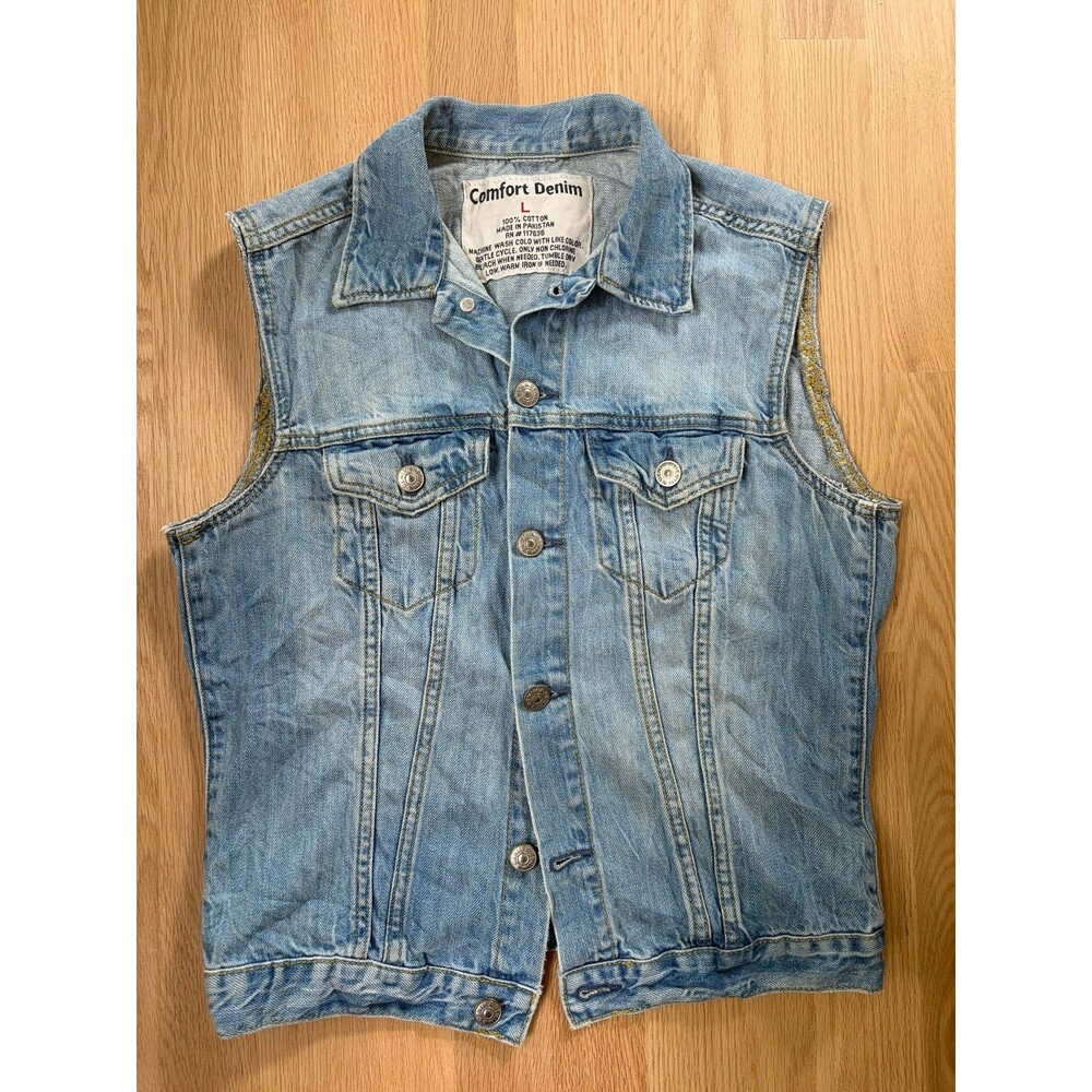 Vintage Comfort Denim Women's Blue Jean Vest